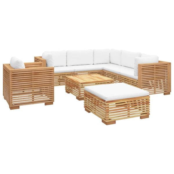 vidaXL Garden Lounge Set Cream white