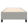 vidaXL Bed Frame Light Grey 100% polyester, plywood, engineered wood Twin