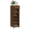 vidaXL Shoe Cabinet Brown Oak Engineered wood, Iron, Aluminum alloy