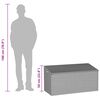 vidaXL Garden Storage Box Grey PE rattan, powder-coated steel Medium