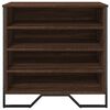 vidaXL Shoe Cabinet Brown Oak Engineered Wood, Metal Medium Shoe Cabinet