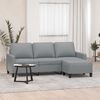 vidaXL 3-seater Sofa With Footstool Light Grey