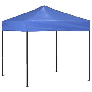 vidaXL Party Tent Blue 210D oxford fabric with silver coating 6.6 x 6.6 ft