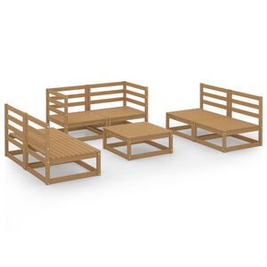 vidaXL Garden Lounge Set Honey brown Solid pine wood Medium Modular