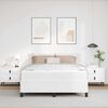 vidaXL Bed Frame with Mattress White 62.99 x 78.74 in Fabric