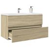 vidaXL Sink Cabinet Sonoma Oak Engineered Wood Medium Sink Cabinet