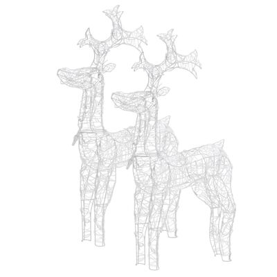 vidaXL Reindeer Christmas Decorations 2 pcs 23.6"x6.3"x39.4" Acrylic