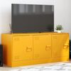 vidaXL TV Cabinet Mustard Yellow Cold-rolled steel Medium TV Cabinet