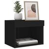 vidaXL Bedside Cabinet Black Engineered wood Compact Bedside Cabinet
