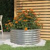 vidaXL Garden Planter Silver Powder-coated steel Standard Durable