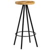 vidaXL Bar Chair Set of 4 Natural and Black