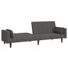 vidaXL Sofa Bed Dark gray Fabric (100% polyester), wood, plastic Large