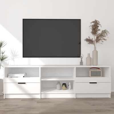 vidaXL TV Stand White 59.1"x13.2"x17.7" Engineered Wood
