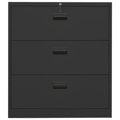vidaXL Filing Cabinet Anthracite 35.4"x18.1"x40.6" Steel
