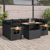 vidaXL Garden Sofa Set Black