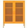 vidaXL Storage Cabinet Mustard Yellow Steel 31.5x13.8x40.0 in