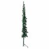vidaXL Artificial Half Christmas Tree Green PVC 82.7 in