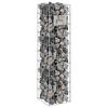 vidaXL Gabion Faucet Silver 9.84 x 9.84 x 39.37 in Stainless Steel