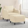 vidaXL Sofa Chair With Footstool Cream