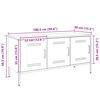 vidaXL TV Cabinet Pink Steel Medium Media Cabinet Rectangular