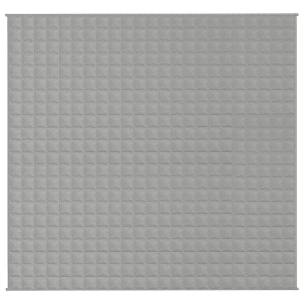 vidaXL Weighted Blanket Gray Cotton Fabric, Polyester, Glass Beads King