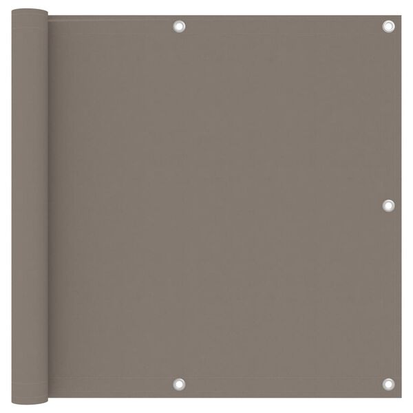 vidaXL Balcony Screen Taupe 35.4x236.2" Oxford Fabric