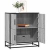 vidaXL Sideboard Grey Sonoma Engineered Wood, Metal Medium Sideboard