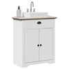 vidaXL Bathroom Sink Cabinet White and Brown
