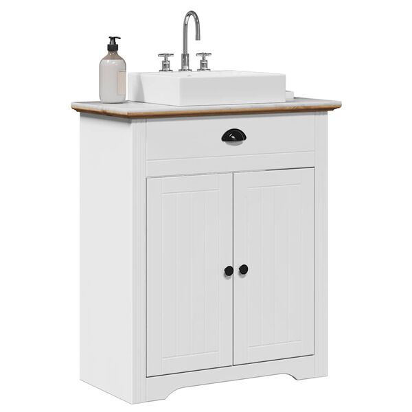 vidaXL Bathroom Sink Cabinet White and Brown