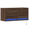 vidaXL TV Wall Cabinet Brown Oak Engineered wood Standard Wall mounting