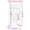 vidaXL Garden Gate Anthracite 39.4x68.9" Steel Bamboo Design