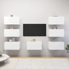 vidaXL TV Cabinet Set of 7 White Engineered wood