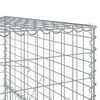 vidaXL Gabion Basket Silver Galvanized iron Large Durable