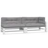 vidaXL Pallet Cushion Grey Polyester 47.2 x 31.5 x 4.7 in Modular
