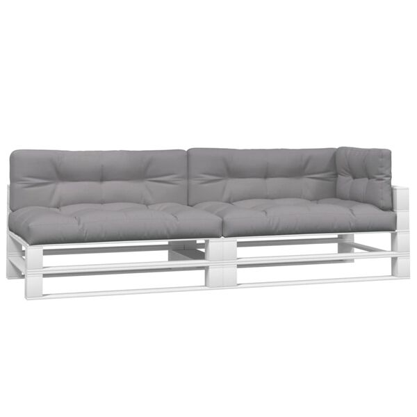 vidaXL Pallet Cushion Grey Polyester 47.2 x 31.5 x 4.7 in Modular
