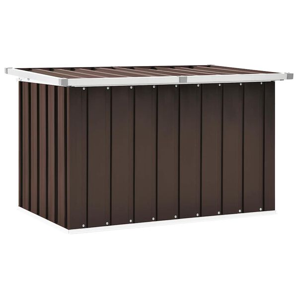 vidaXL Storage Box Brown Galvanized steel, plastic Medium