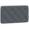 vidaXL Headboard Cushion Dark Grey Velvet (100% polyester), Foam