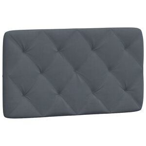 vidaXL Headboard Cushion Dark Grey Velvet (100% polyester), Foam