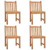 vidaXL Garden Dining Set Teak Solid Teak Wood 5 Piece Set Durable