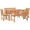 vidaXL Garden Dining Set Natural Teak Solid teak wood One Size Durable