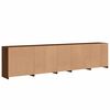 vidaXL Sideboard Brown oak Engineered wood, glass Large Sideboard