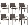 vidaXL Garden Dining Set Brown PE rattan Large Durable