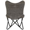 vidaXL Butterfly Chair Anthracite Canvas and Powder-Coated Steel Standard