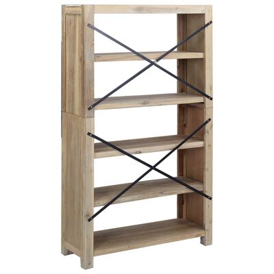 vidaXL 5-Tier Bookcase 31.5"x11.8"x55.1" Solid Wood Acacia