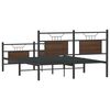vidaXL Bed Frame Smoked oak Engineered wood and steel Full Bed Frame