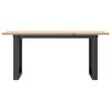 vidaXL Coffee Table O-Frame 39.4"x19.7"x17.7" Solid Wood Pine and Steel