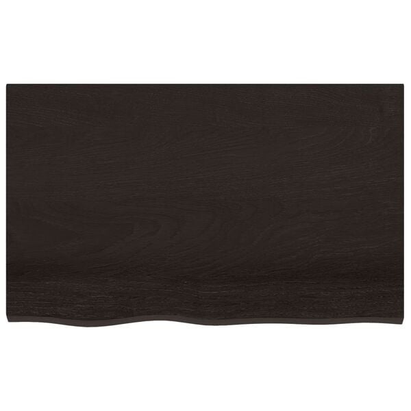 vidaXL Bathroom Countertop Dark Brown 31.5 x 19.7 x (0.8-2.4) " Treated Solid Wood