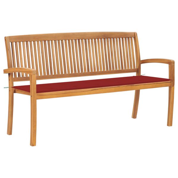 vidaXL Garden Bench Natural Teak Fine sanded teak hardwood 62.6 in