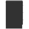 vidaXL Bedside Cabinet Black Engineered wood Standard Bedside Cabinet