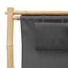 vidaXL Deck Chair Dark grey Bamboo, Canvas (100% polyester) Standard